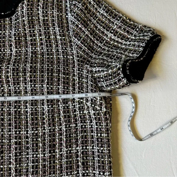 CeCe Black Tweed Mini Dress Sz 12 Dark Academia, preppy, workwear, Blair Waldorf - Picture 10 of 10